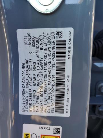 Photo 11 VIN: 2HGFE2F55PH534791 - HONDA CIVIC 