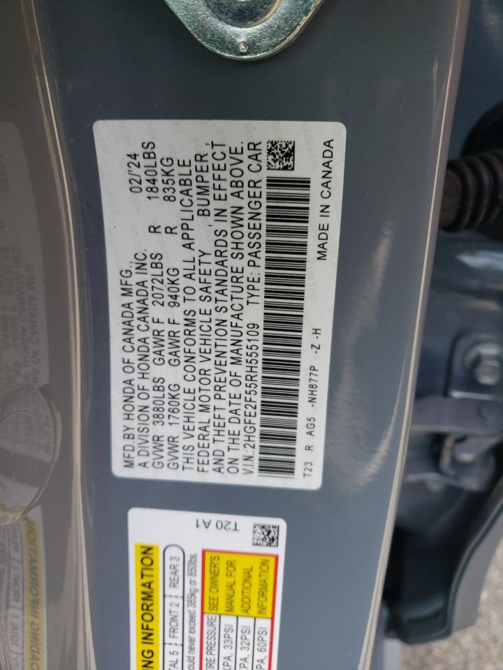 Photo 11 VIN: 2HGFE2F55RH555109 - HONDA CIVIC 