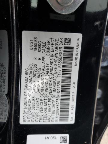 Photo 11 VIN: 2HGFE2F56NH515728 - HONDA CIVIC SPOR 