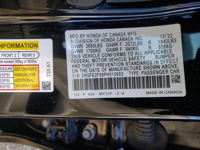 Photo 12 VIN: 2HGFE2F56PH510953 - HONDA CIVIC 