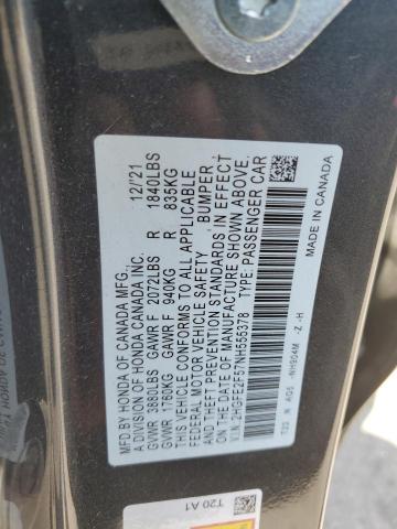 Photo 11 VIN: 2HGFE2F57NH555378 - HONDA CIVIC 