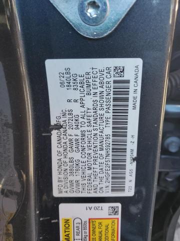 Photo 12 VIN: 2HGFE2F57NH592785 - HONDA CIVIC 