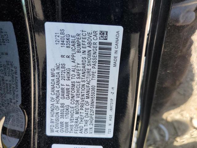 Photo 11 VIN: 2HGFE2F58NH559360 - HONDA CIVIC SPOR 