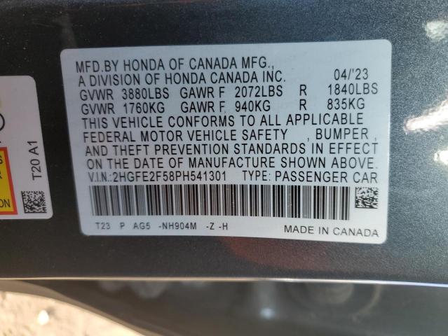 Photo 11 VIN: 2HGFE2F58PH541301 - HONDA CIVIC 