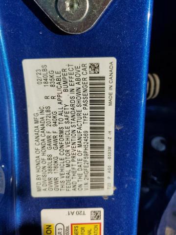 Photo 11 VIN: 2HGFE2F59PH524569 - HONDA CIVIC 