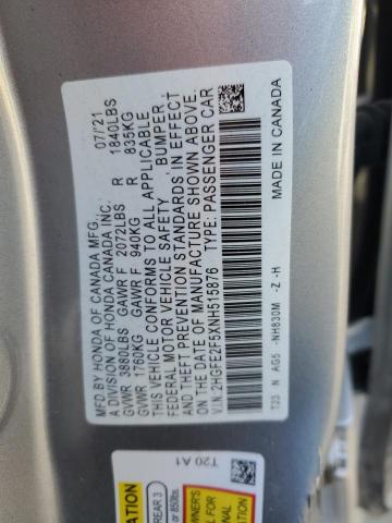 Photo 11 VIN: 2HGFE2F5XNH515876 - HONDA CIVIC SPOR 