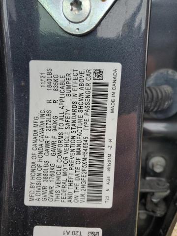 Photo 12 VIN: 2HGFE2F5XNH546545 - HONDA CIVIC SPOR 