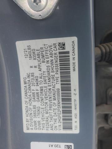 Photo 12 VIN: 2HGFE2F5XNH558999 - HONDA CIVIC 