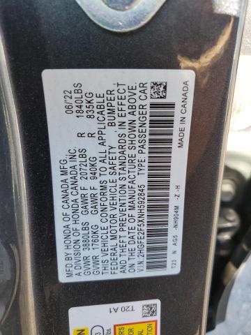 Photo 12 VIN: 2HGFE2F5XNH592845 - HONDA CIVIC SPOR 