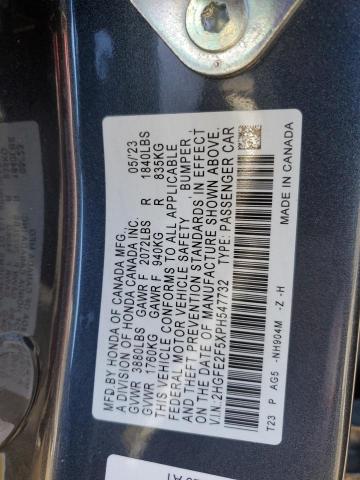 Photo 11 VIN: 2HGFE2F5XPH547732 - HONDA CIVIC 