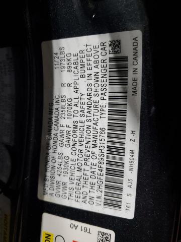 Photo 12 VIN: 2HGFE4F89SH315766 - HONDA CIVIC SPOR 