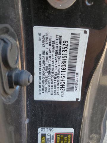 Photo 11 VIN: 2HGFG11608H513529 - HONDA CIVIC LX 