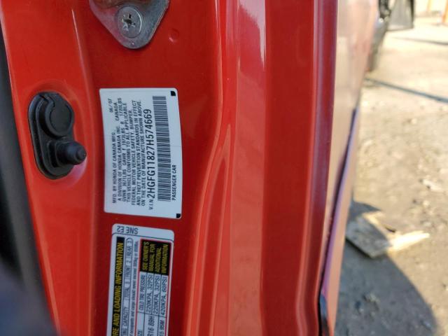 Photo 11 VIN: 2HGFG11827H574669 - HONDA CIVIC EX 