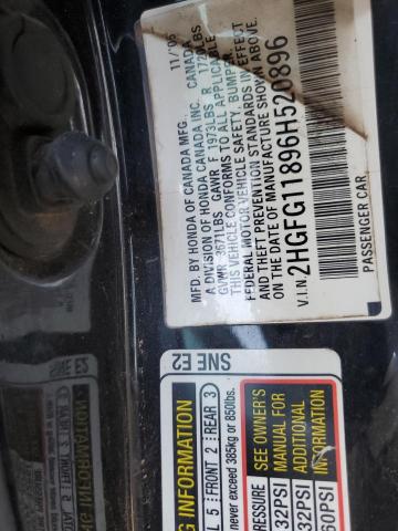 Photo 11 VIN: 2HGFG11896H520896 - HONDA CIVIC EX 