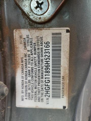 Photo 11 VIN: 2HGFG11896H523166 - HONDA CIVIC 