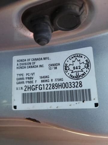 Photo 12 VIN: 2HGFG12289H003328 - HONDA CIVIC 