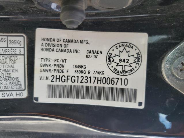 Photo 11 VIN: 2HGFG12317H006710 - HONDA CIVIC 