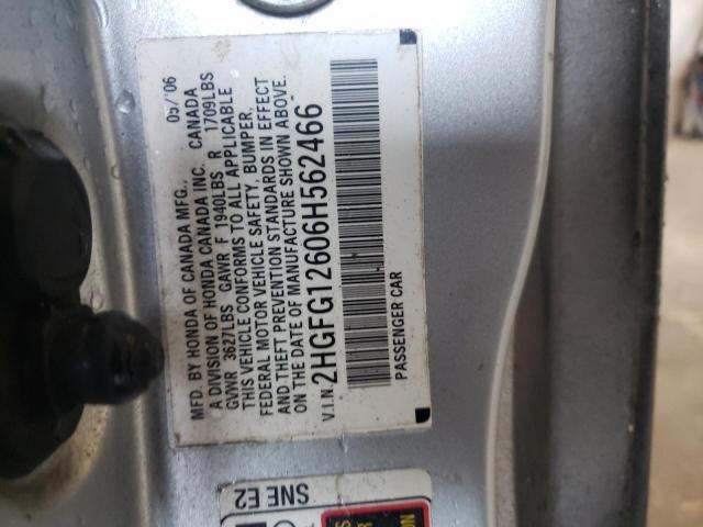 Photo 11 VIN: 2HGFG12606H562466 - HONDA CIVIC LX 