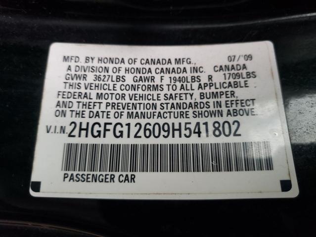 Photo 11 VIN: 2HGFG12609H541802 - HONDA CIVIC 