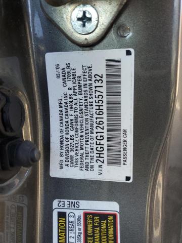 Photo 11 VIN: 2HGFG12616H557132 - HONDA CIVIC LX 