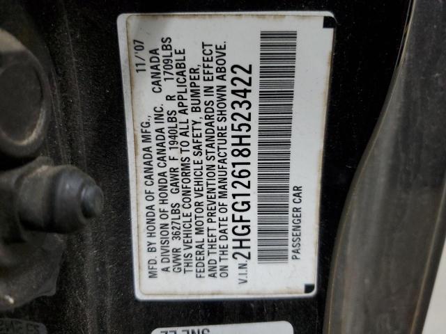 Photo 11 VIN: 2HGFG12618H523422 - HONDA CIVIC 