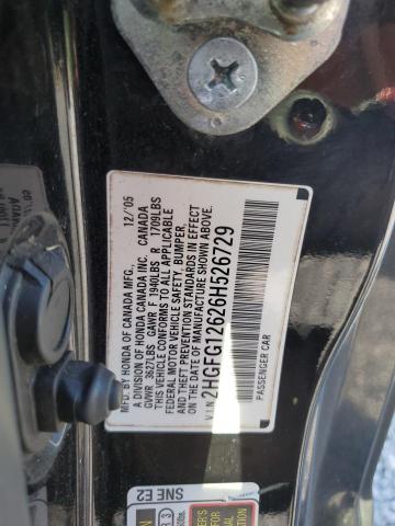 Photo 11 VIN: 2HGFG12626H526729 - HONDA CIVIC 