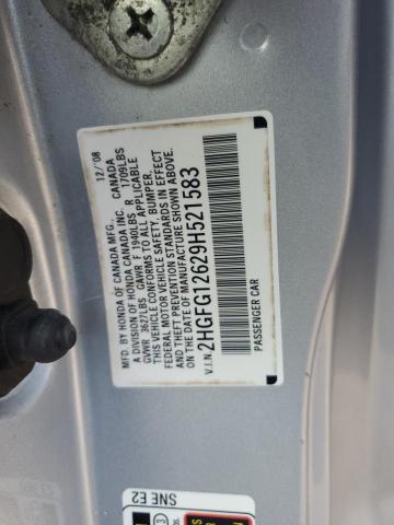 Photo 11 VIN: 2HGFG12629H521583 - HONDA CIVIC LX 