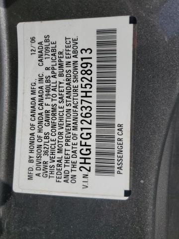 Photo 11 VIN: 2HGFG12637H528913 - HONDA CIVIC LX 