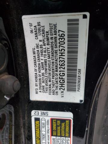 Photo 12 VIN: 2HGFG12637H570367 - HONDA CIVIC 