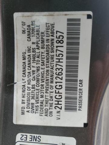 Photo 12 VIN: 2HGFG12637H571857 - HONDA CIVIC 