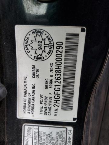 Photo 11 VIN: 2HGFG12638H000290 - HONDA CIVIC LX 