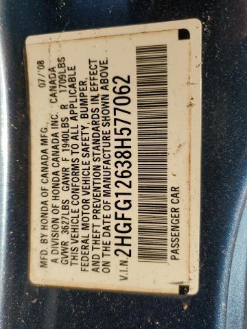 Photo 12 VIN: 2HGFG12638H577062 - HONDA CIVIC 