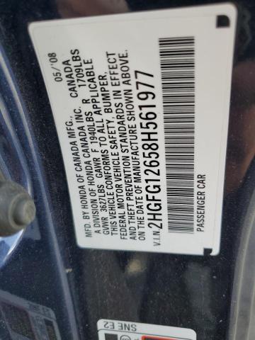 Photo 12 VIN: 2HGFG12658H561977 - HONDA CIVIC 