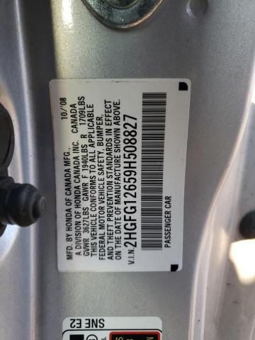 Photo 11 VIN: 2HGFG12659H508827 - HONDA CIVIC 