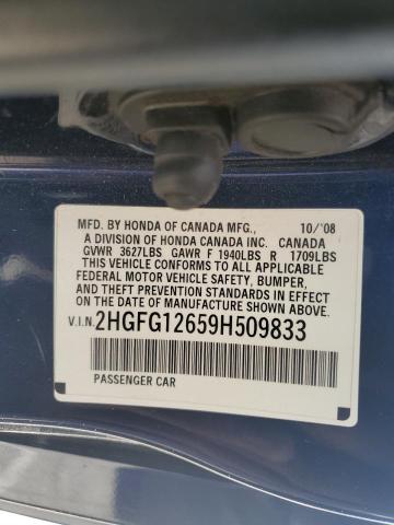 Photo 12 VIN: 2HGFG12659H509833 - HONDA CIVIC 