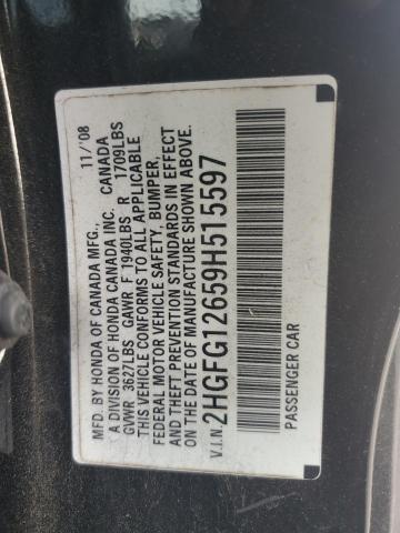 Photo 11 VIN: 2HGFG12659H515597 - HONDA CIVIC 