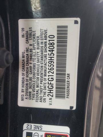 Photo 9 VIN: 2HGFG12659H540810 - HONDA CIVIC LX 