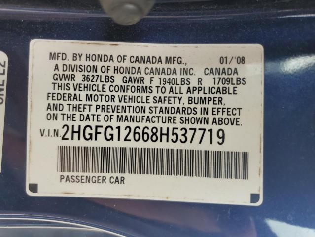 Photo 11 VIN: 2HGFG12668H537719 - HONDA CIVIC 