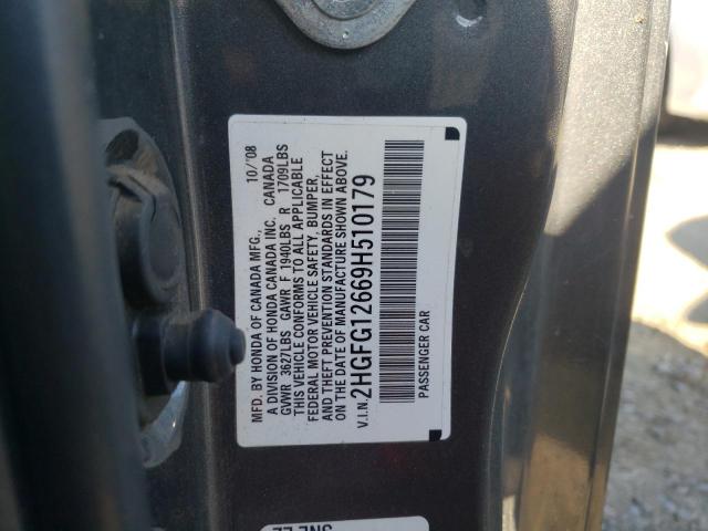 Photo 12 VIN: 2HGFG12669H510179 - HONDA CIVIC 