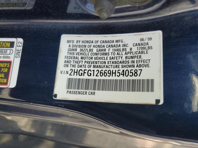 Photo 11 VIN: 2HGFG12669H540587 - HONDA CIVIC 