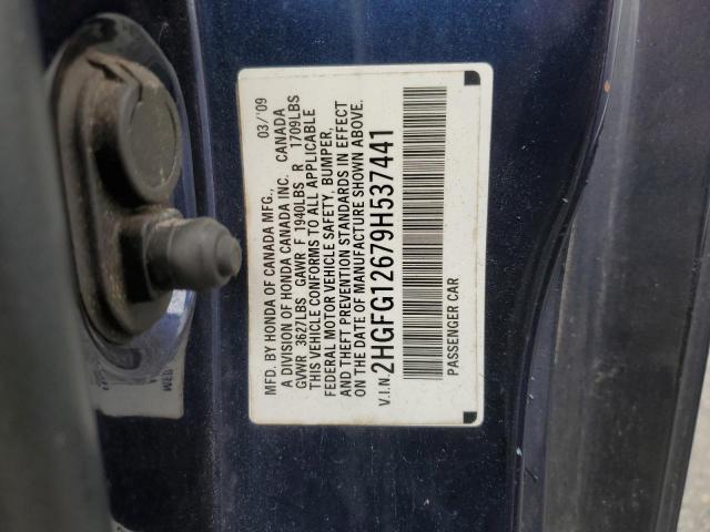 Photo 11 VIN: 2HGFG12679H537441 - HONDA CIVIC 