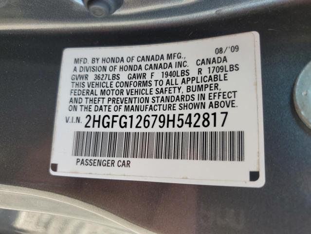 Photo 11 VIN: 2HGFG12679H542817 - HONDA CIVIC LX 