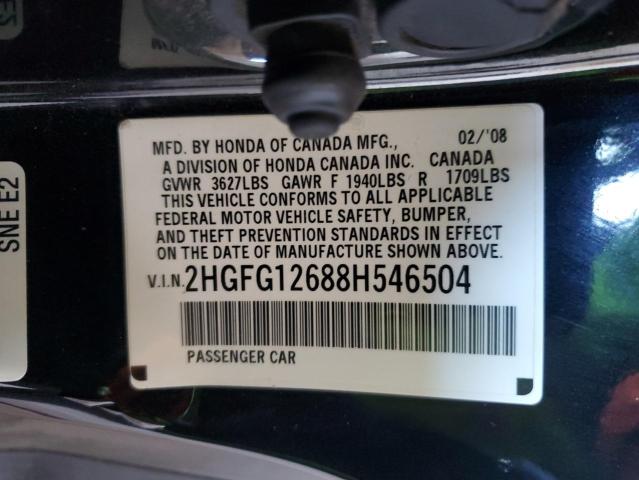 Photo 11 VIN: 2HGFG12688H546504 - HONDA CIVIC 