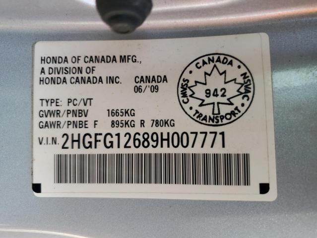 Photo 12 VIN: 2HGFG12689H007771 - HONDA CIVIC LX 