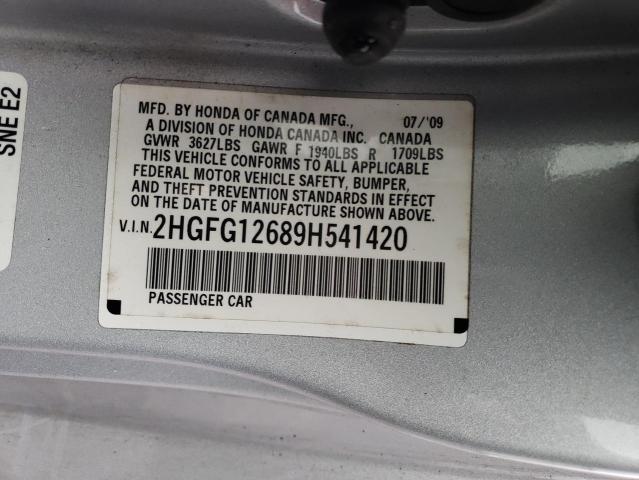 Photo 11 VIN: 2HGFG12689H541420 - HONDA CIVIC 