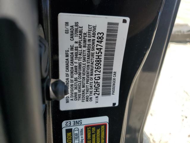 Photo 12 VIN: 2HGFG12698H547483 - HONDA CIVIC LX 