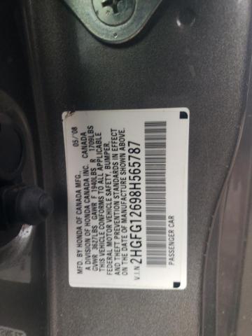 Photo 11 VIN: 2HGFG12698H565787 - HONDA CIVIC 