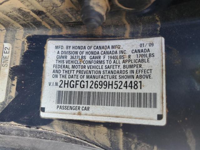 Photo 11 VIN: 2HGFG12699H524481 - HONDA CIVIC LX 