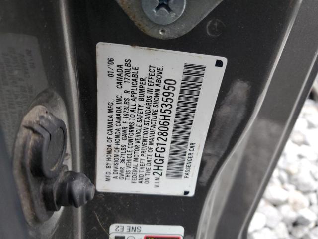 Photo 11 VIN: 2HGFG12806H535950 - HONDA CIVIC 