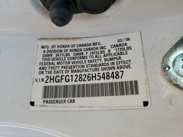 Photo 11 VIN: 2HGFG12826H548487 - HONDA CIVIC EX 